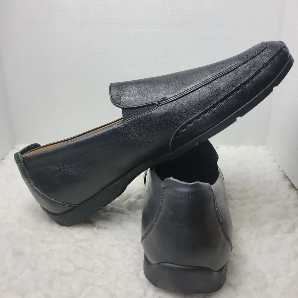 Mephisto Edlef Men's Slip On Loafer Size 13  Smooth Black Leather Shoes